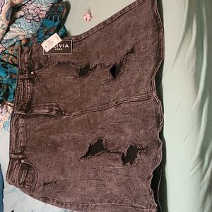 Ashley stewart Jean skirt Brand new size18 Black